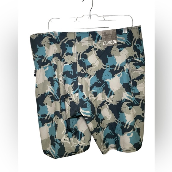 Linksoul New Goat Camo Boardwalker Board Shorts Size 35 - Picture 2 of 5